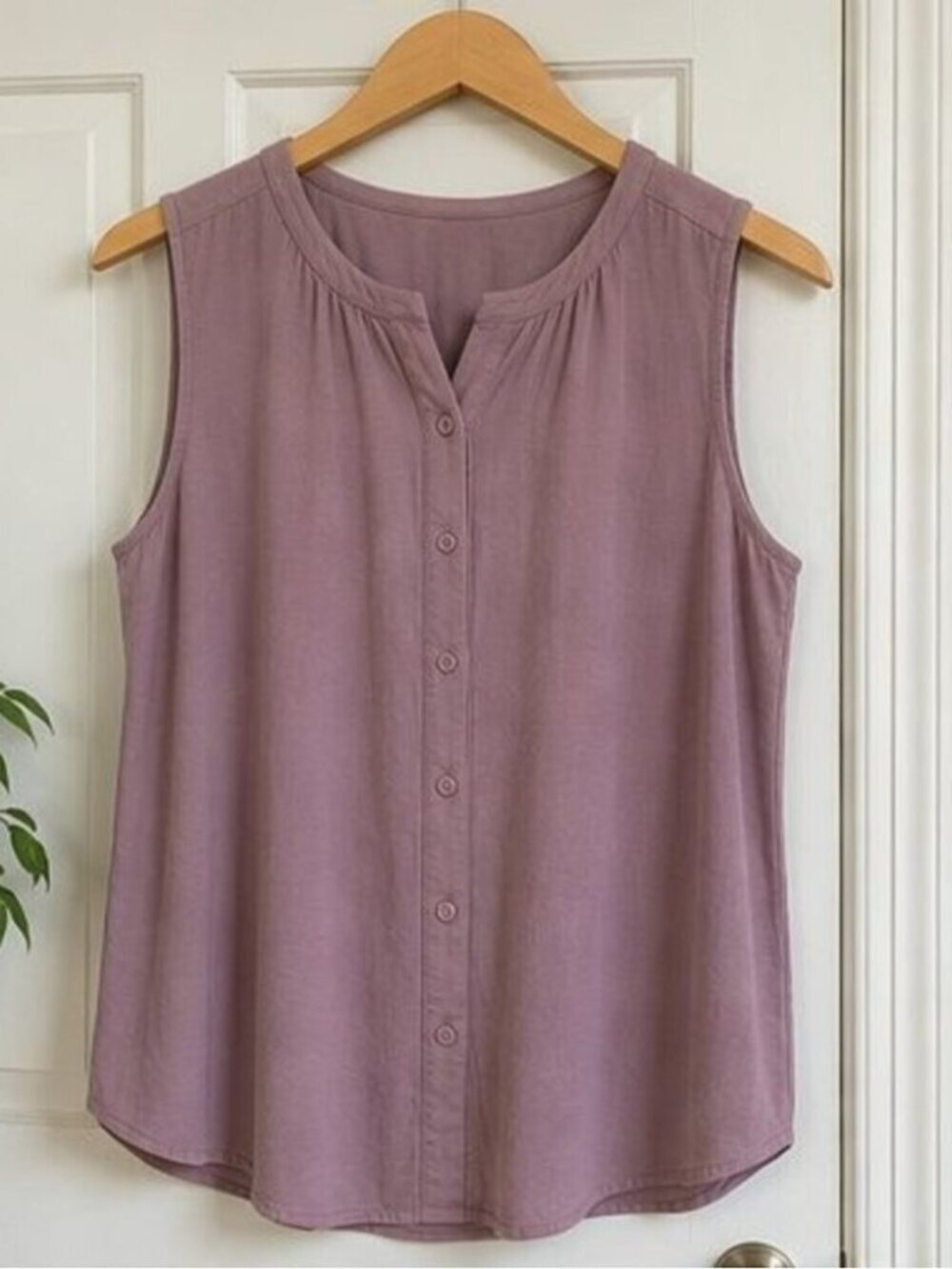 Mauve Tie Neck Blouse